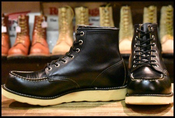 美品•08年•5E レッドウィング8179 ブラッククローム 8.5E 良品 犬タグ 98年】レッドウィング 8179 アイリッシュセッター 黒