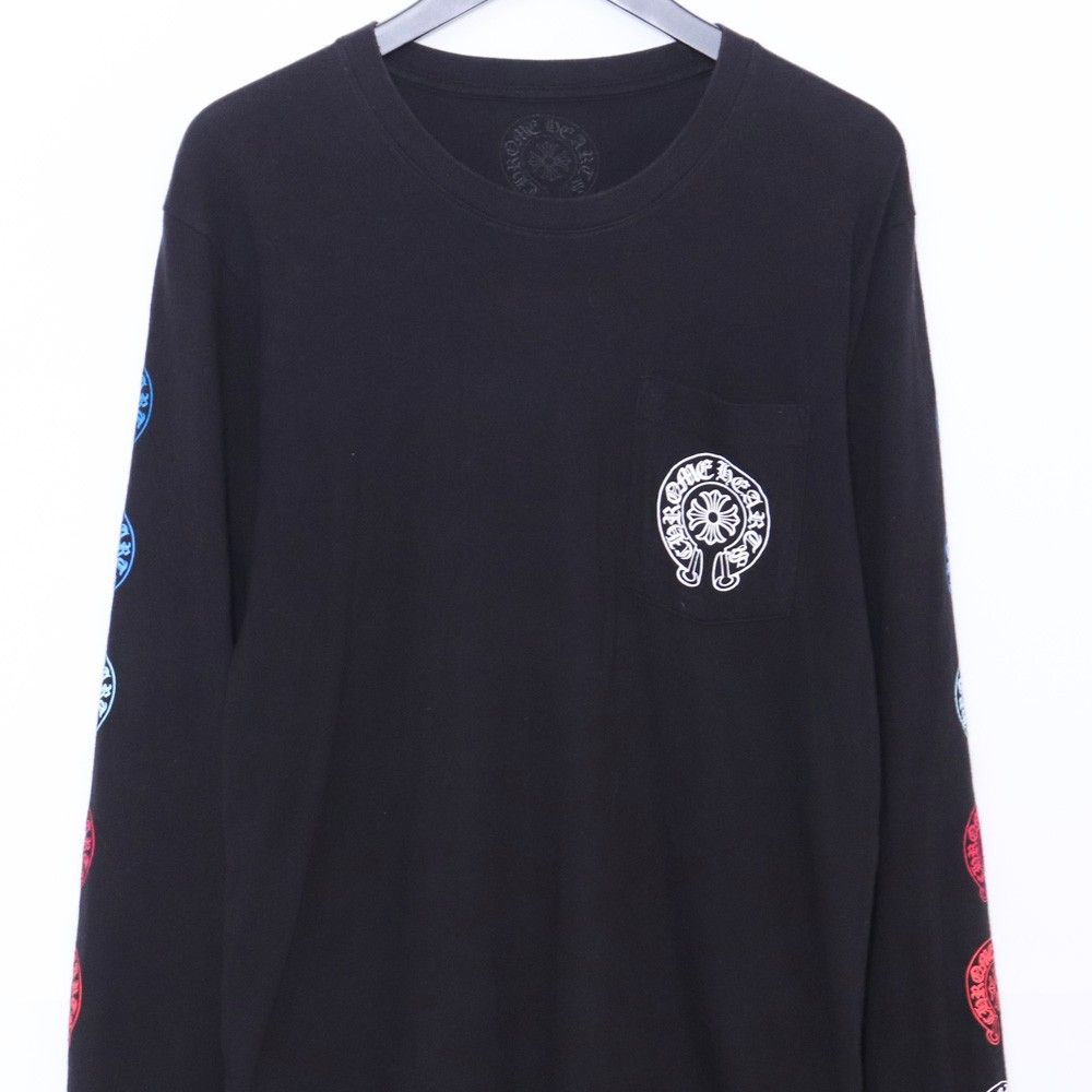 CHROME HEARTS マルチカラーホースシューロングスリーブTシャツ