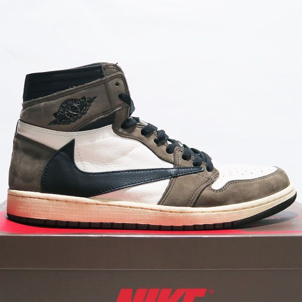 NIKE ナイキ x TRAVIS SCOTT トラヴィス スコット AIR JORDAN 1 HIGH OG TS SP CD4487 100  エアジョーダン ワン ハイ オリジナル セイル ダークモカ スニーカー サイズ29.0cm(US11) deck - メルカリ