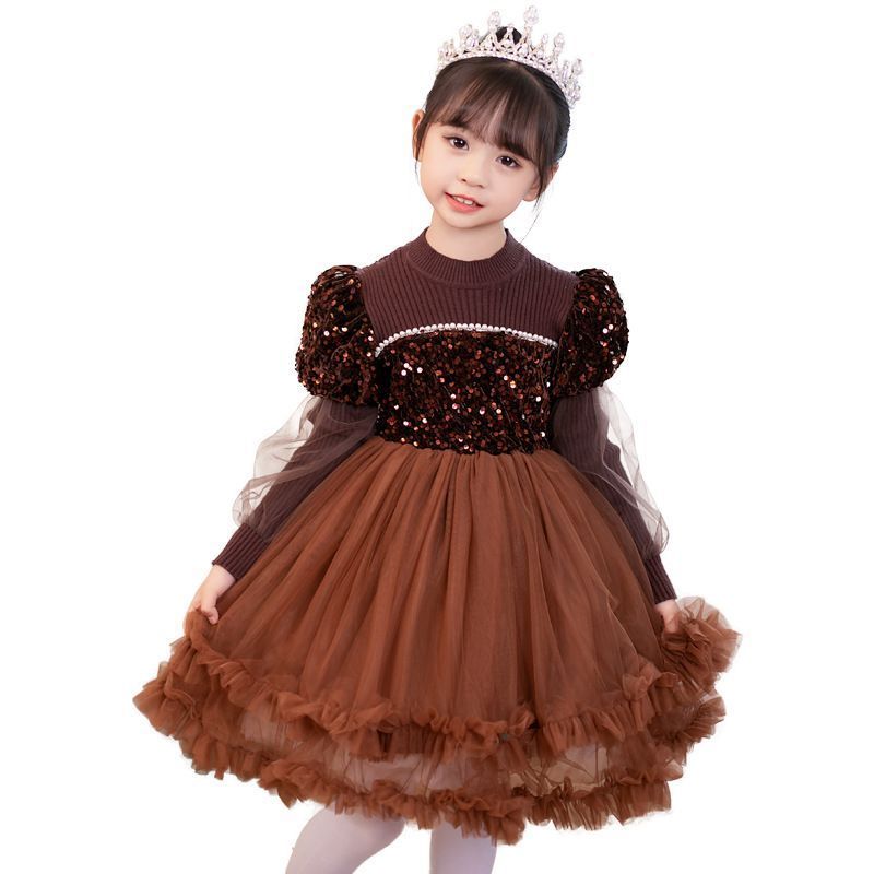 女の子 ニットワンピース