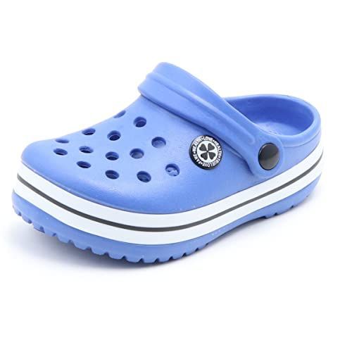 ブルー_21.0 cm [プジット] キッズ サンダル クロッグ バンド 70430 女児 男児 ガールズ ボーイズ ユニセックス 軽量 バックバンド 海 川 アウトドア (ブルー， measurement_21_point_0_centimeters)