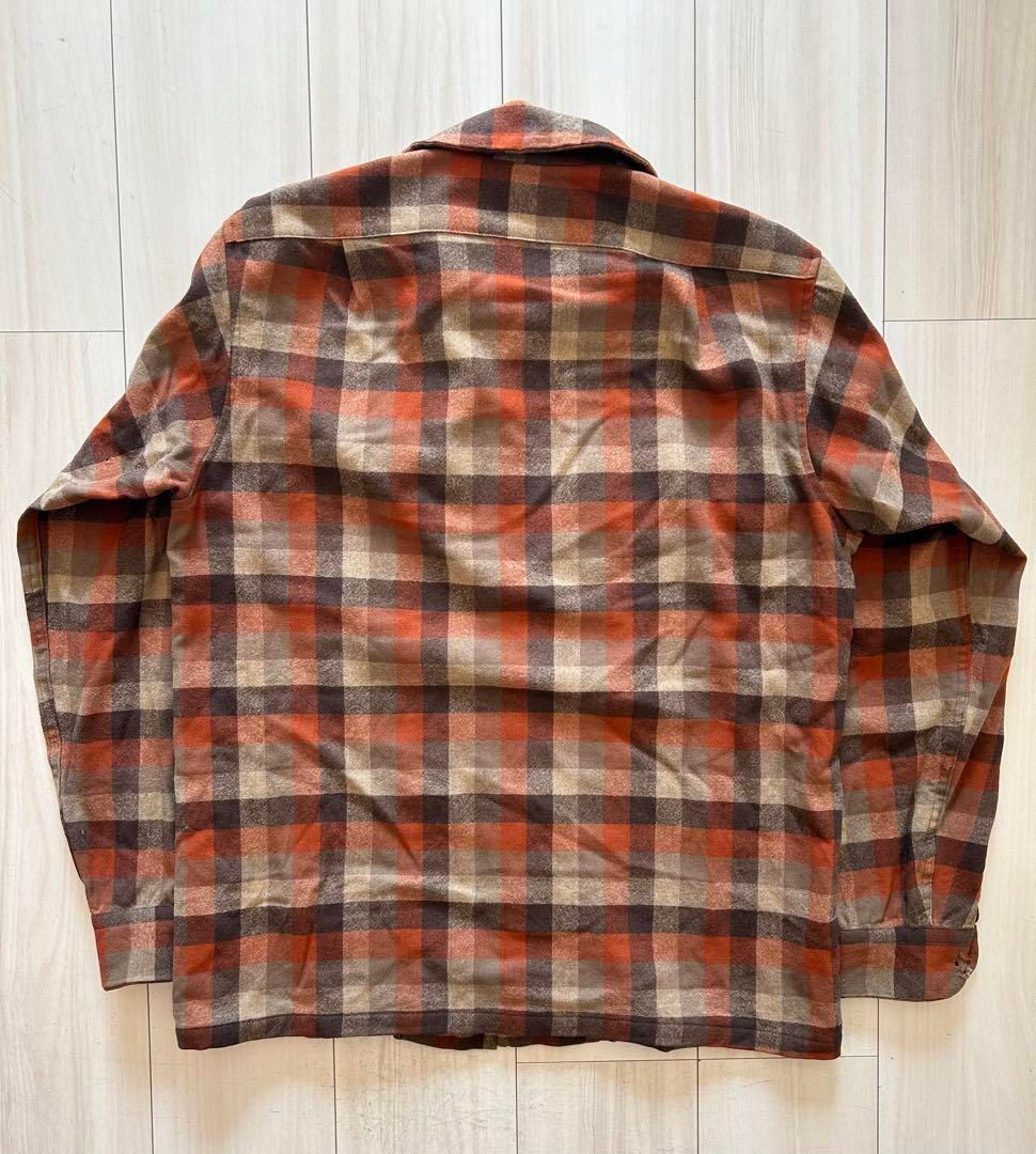 70s PENDLETON wool board shirt 開襟 好配色 M ペンドルトン ボード