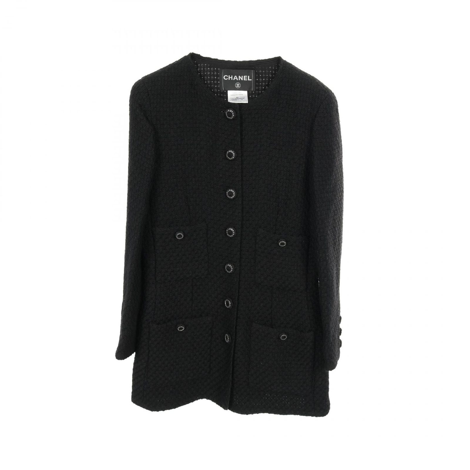 CHANELベロアノーカラージャケット CHANEL】シャネル『ノーカラー ベロアジャケット size38