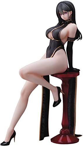 ハヤブサイラスト 黒チャイナさん ノンスケール PVC-ABS製 塗装済み 完成品フィギュア ブラック 全高約250ｍｍ 4589642714477