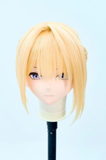 全頭マスク カツラ付き NO.1077 フルマスク ドール ヘッドロリータ人形 コスプレ マスク 仮装 着ぐるみ コスチューム 二次元