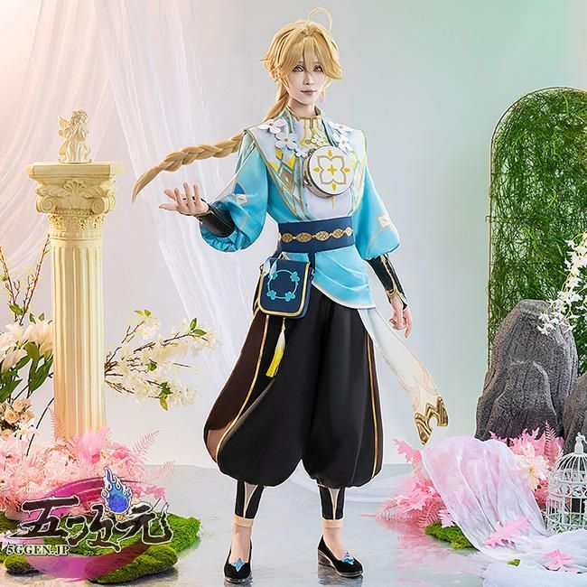 基萌　傾奇者　衣装とウィッグ 五次元 基萌 原神 コスプレ スカラマシュ 傾奇者 散兵少年 神意