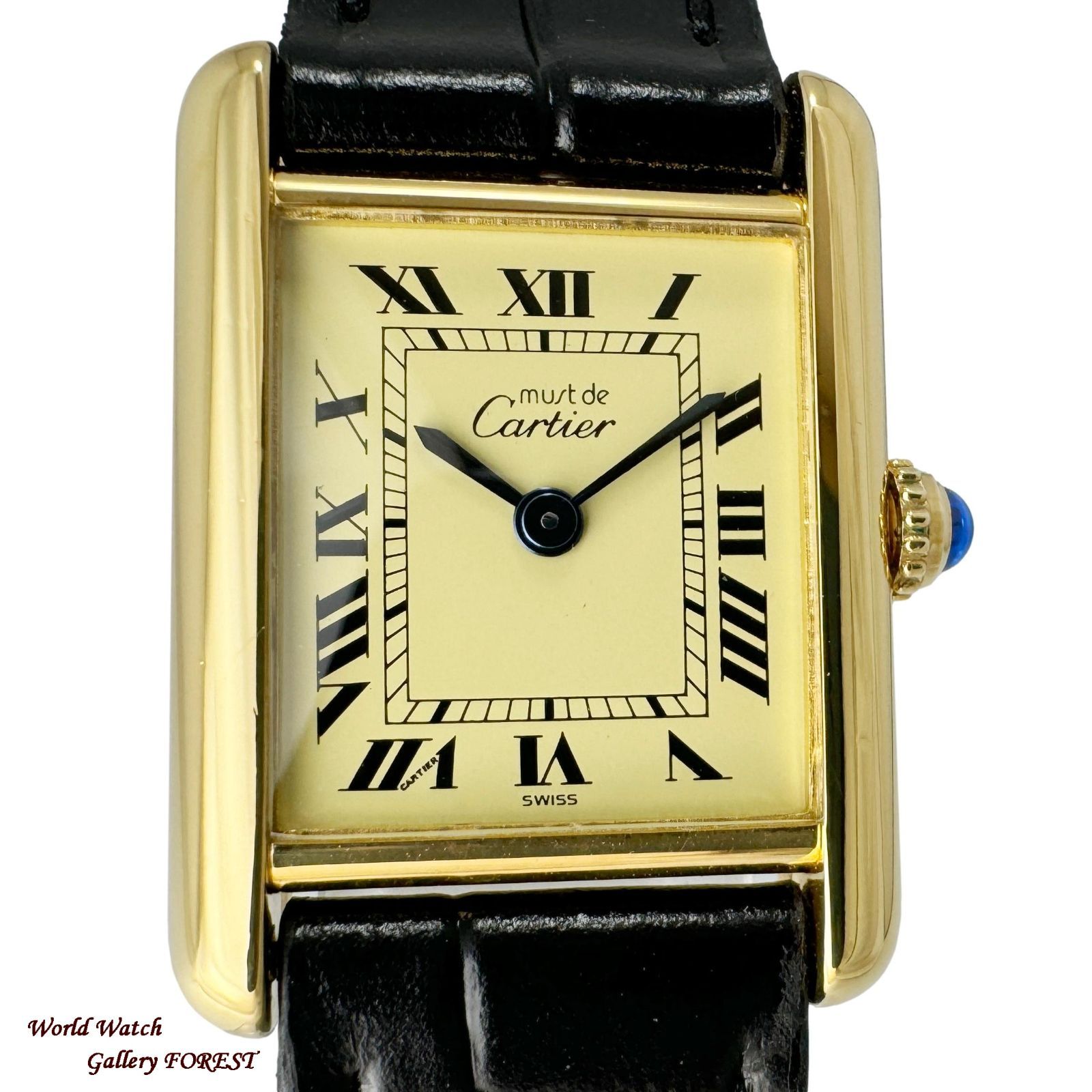 美品　カルティエ 590003 腕時計 クオーツ アイボリー文字盤セット Cartier カルティエ時計590003 レディース5個文字盤セット