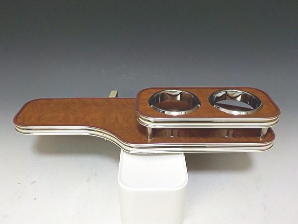 アクア フロントテーブル ウッド 茶ｘフルメッキ 日本製