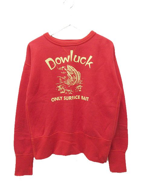 エヴィス EVISU LOT.4100 スウェット トレーナー 道楽 DOWLUCK レッド 