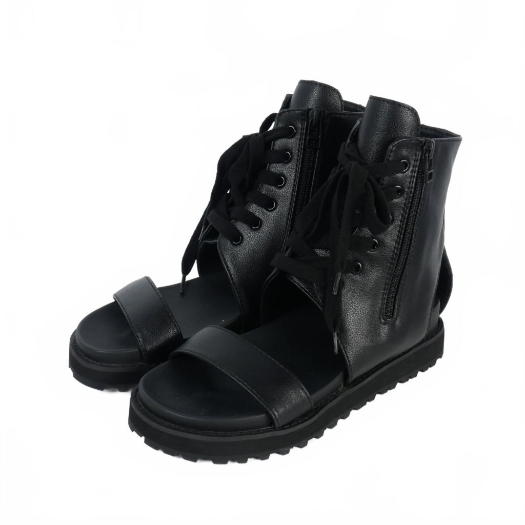 ヨウジヤマモト YOHJI YAMAMOTO 20SS レースアップサンダル レザー 4 