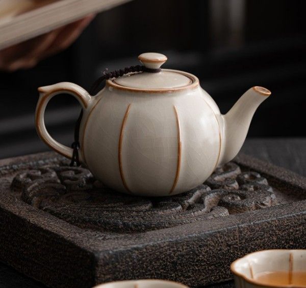 京焼 中村譲司作 灰釉横手急須 [東山堂煎茶器店 オンライン