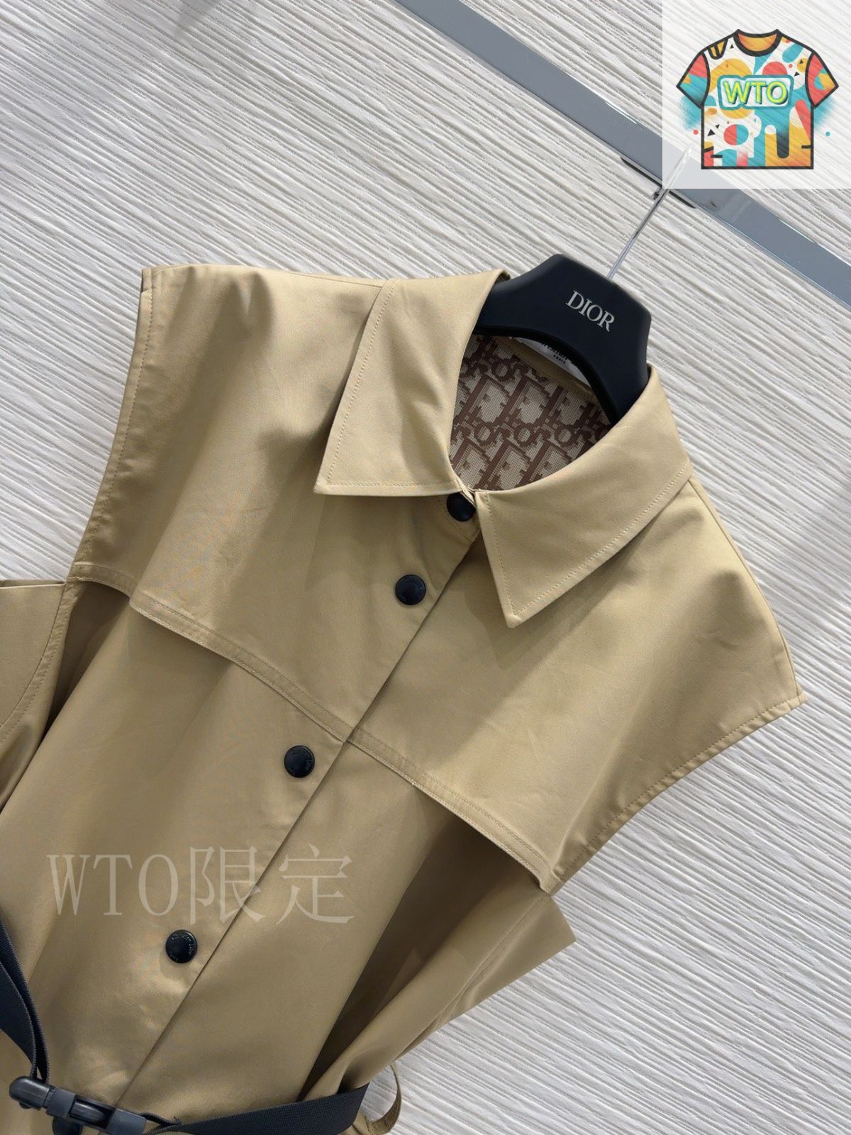 今日 Dior ディオール ベルト付きノースリーブワンピース-3