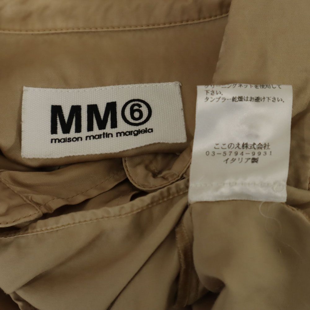 エムエムシックス メゾンマルタンマルジェラ イタリア製 長袖 シャツ 40 ベージュ MM6 Maison Martin Margiela マルジェラ レディース エムエムシックス メゾンマルタンマルジェラ イタリア製 長袖