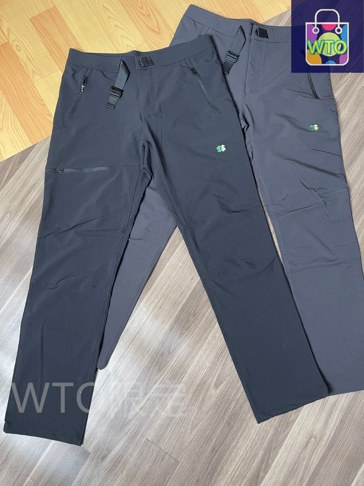 コロンスポーツ KOLON SPORT ハイキングとキャンプ用 男性のアウトドアスポーツ用 通気性と速乾性のあるソフトシェル ヘビーワーク刺繍の長パンツ -WTO輸入1
