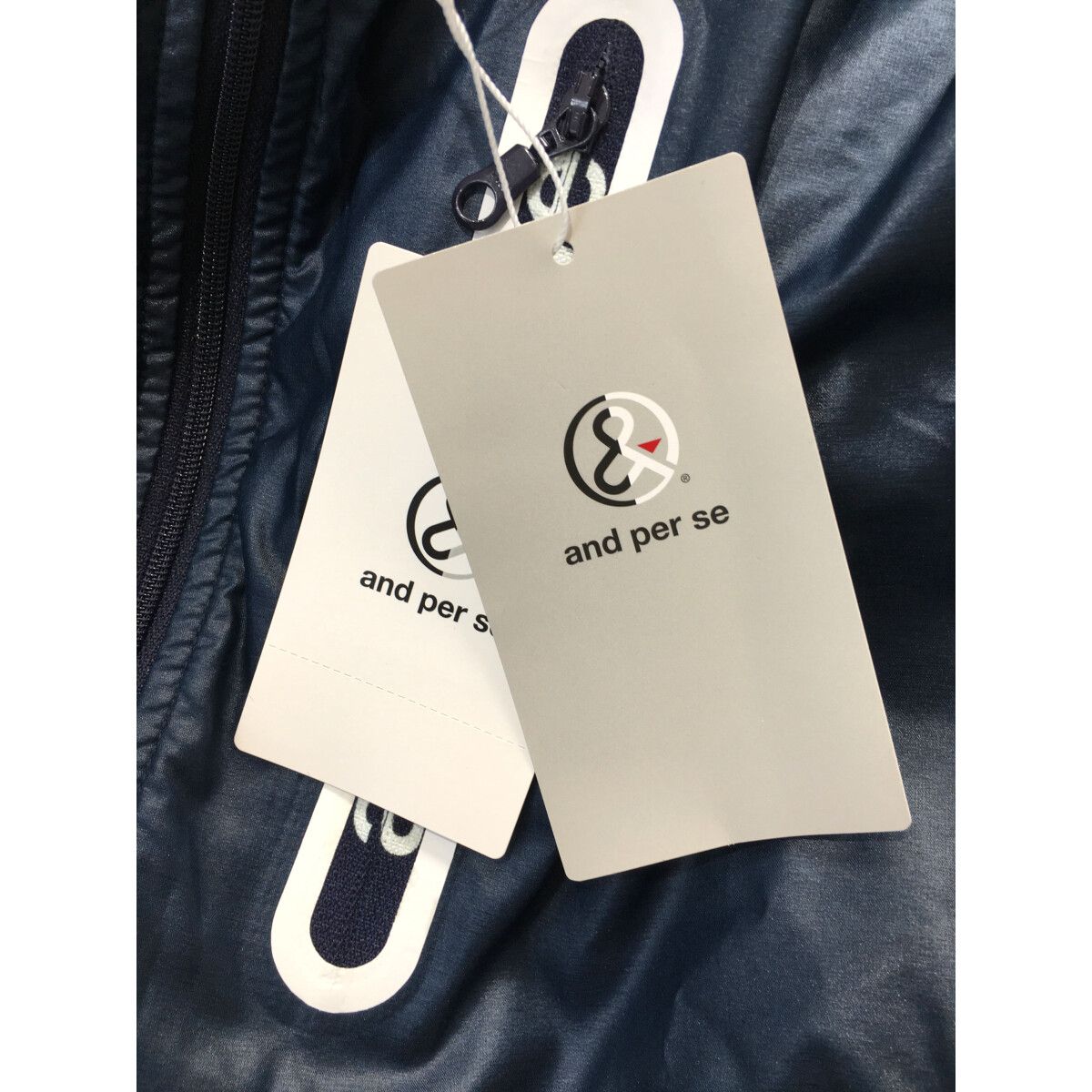 未使用品 レディース アンパスィ 購入 and per se ジャケット L 紺
