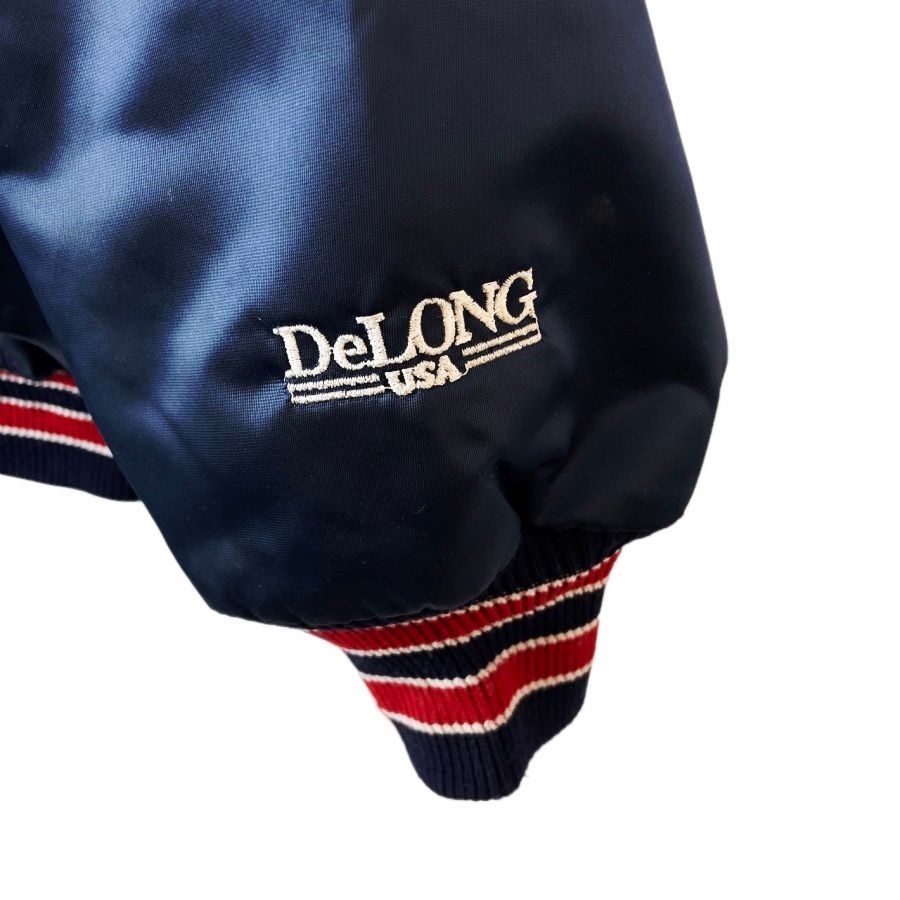 80s90sUSA製デロングDeLONGナイロンスタジャンバーシティジャケット