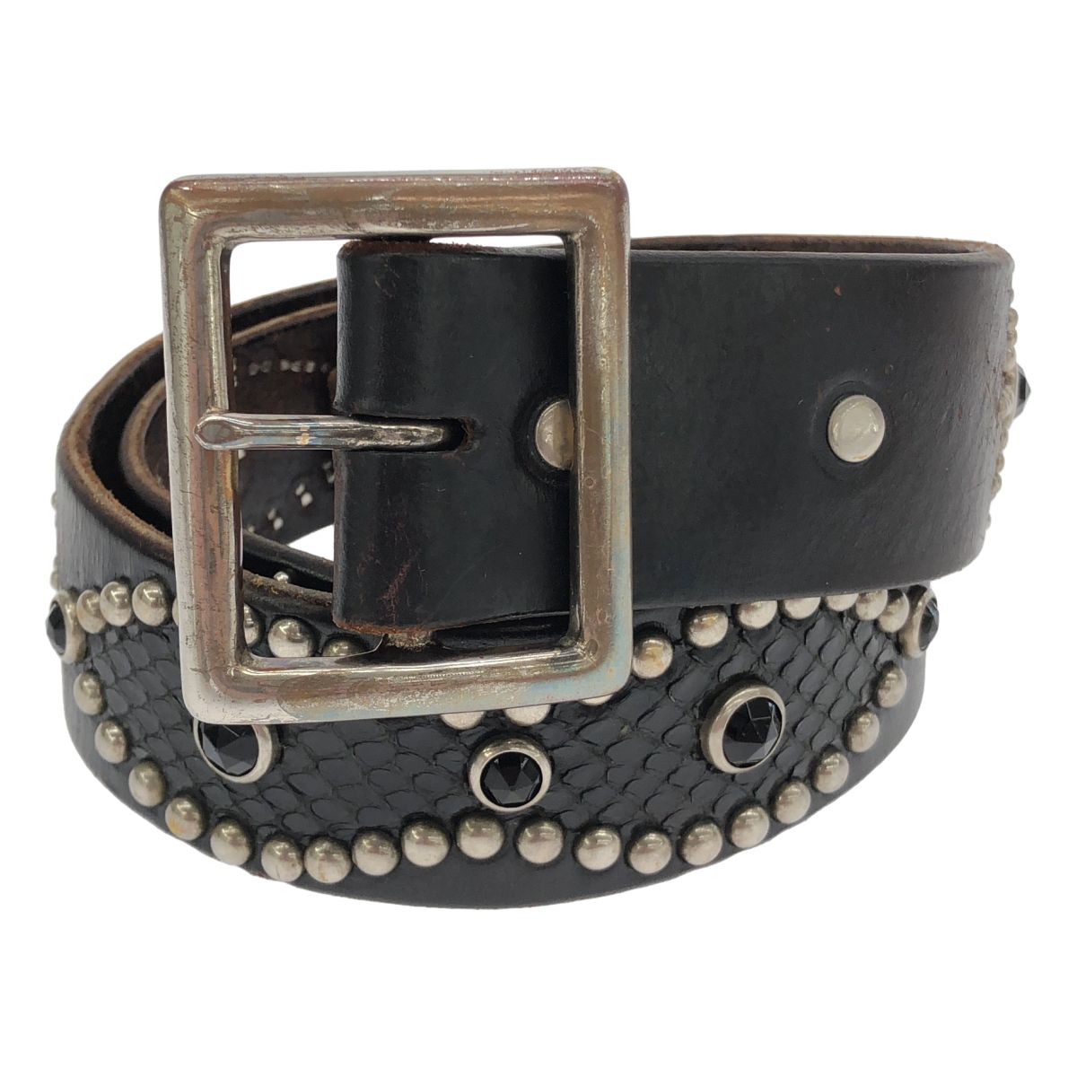 36inch Overlay Peanut スティングレイ スタッズベルト 茶芯