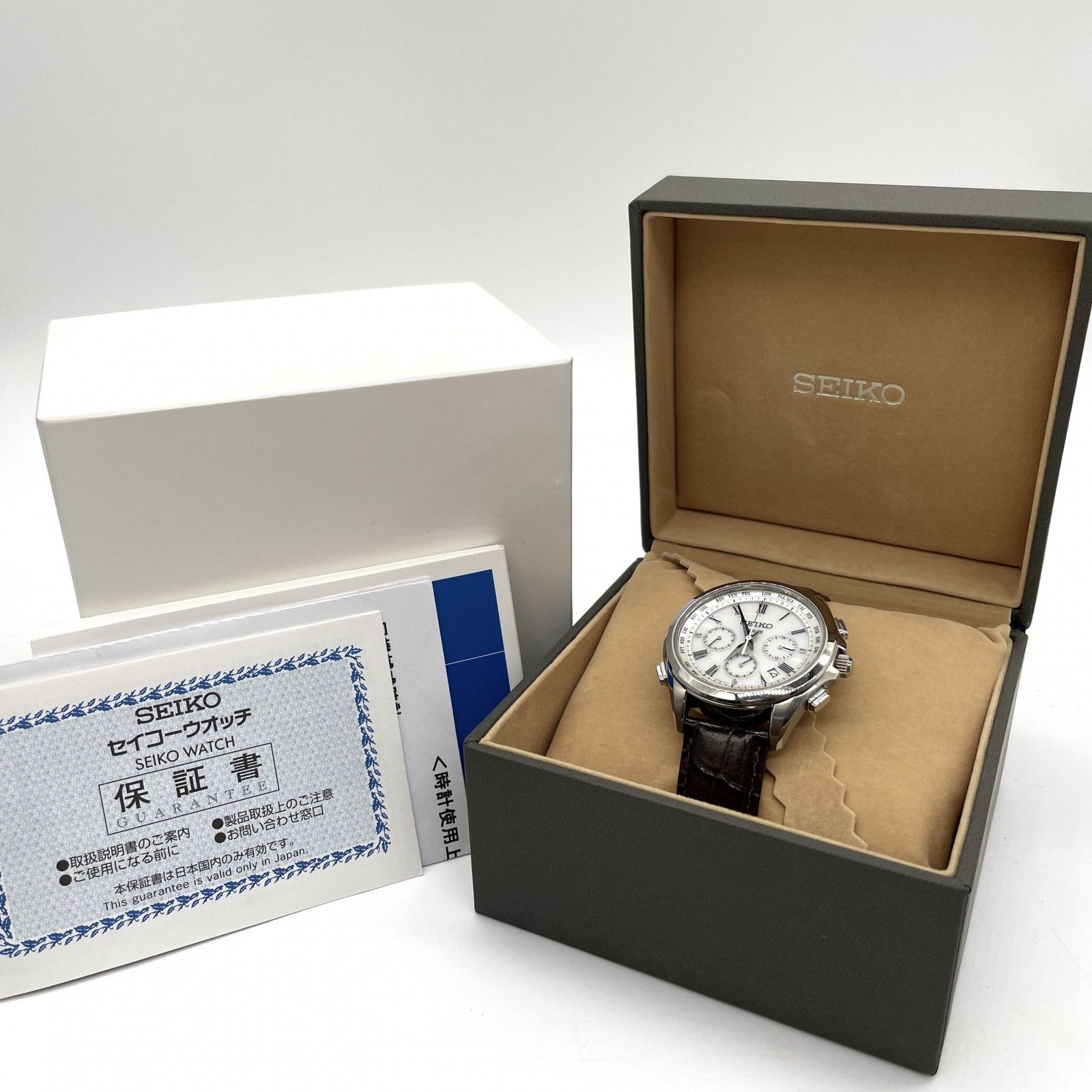 極美品 SEIKO セイコー DOLCE ドルチェ メンズ 腕時計 ソーラー電波 