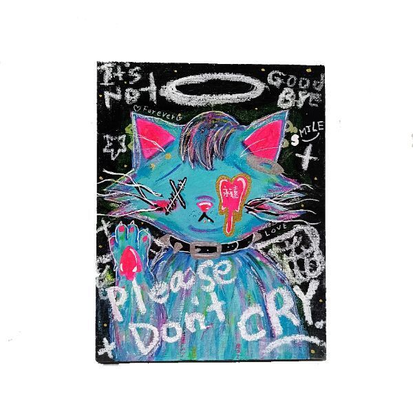 一点物イラストアート】Killer Bunny【F0号】現代アート