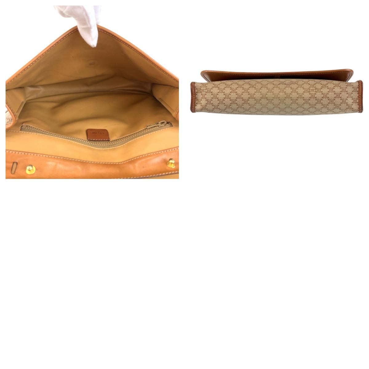 CELINE マカダム クラッチ レザーバック VINTAGE CELINE/セリーヌ】macadam クラッチバッグ（クラッチ