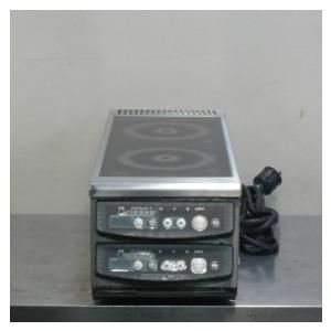 2015年製 ホシザキ HIH-11RE 業務用 たて 2口 IH コンロ 1.5kw×2 単相200V 縦 卓上 W230D600H200ｍm 電磁調理器
