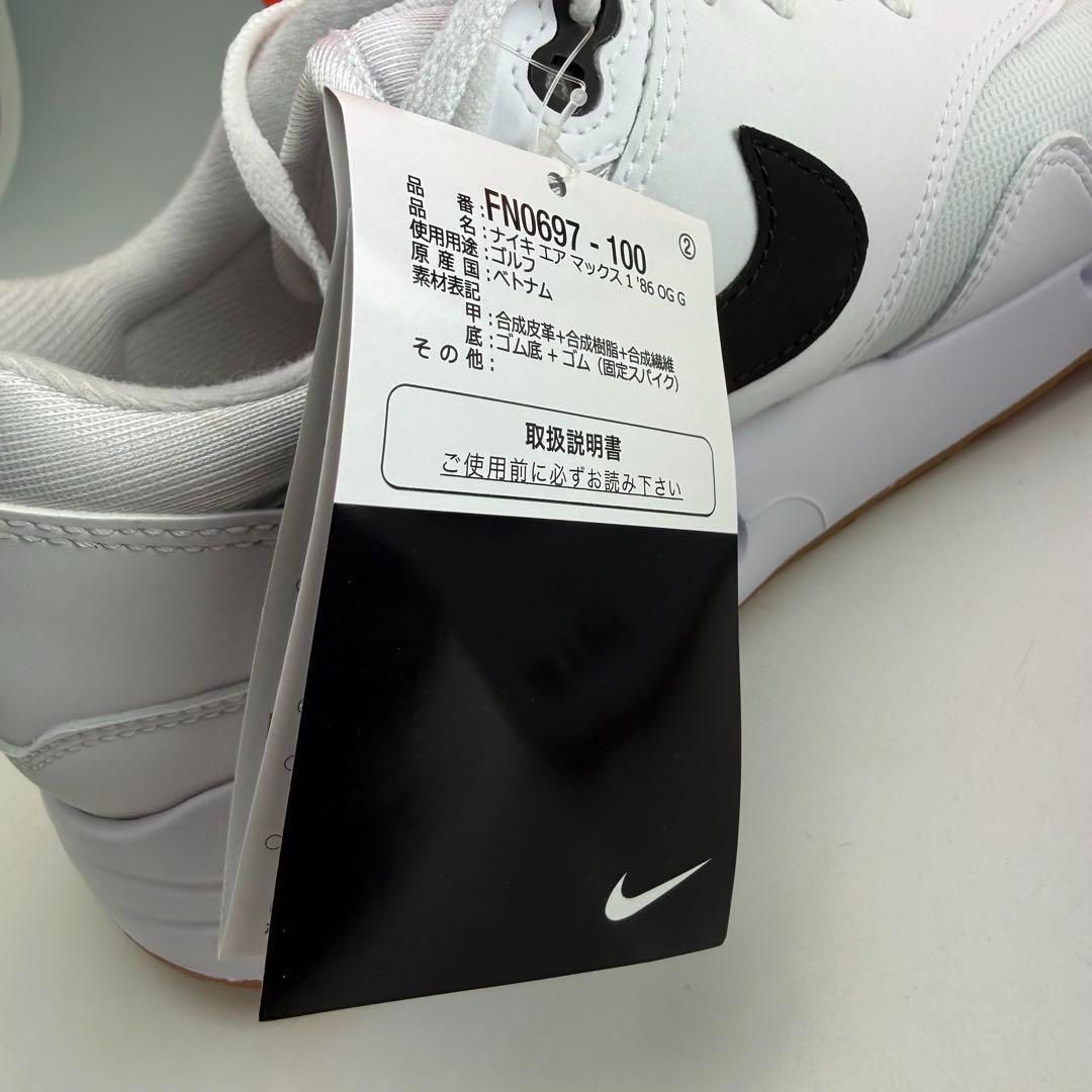 27cm ナイキ エアマックス1 '86 OG ゴルフ ホワイト/ブラック