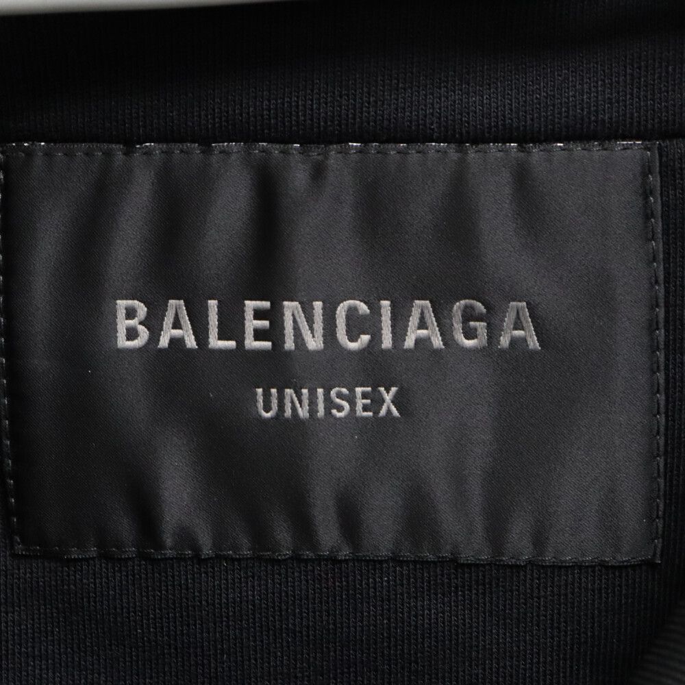 BALENCIAGA バレンシアガ 23SS Technical Fabric Oversized Parka ALL IN ロゴプリント ドッキングナイロン パーカー ジャケット ブラック 746450 BALENCIAGA (バレンシアガ) 23SS Technical Fabric Oversized Parka