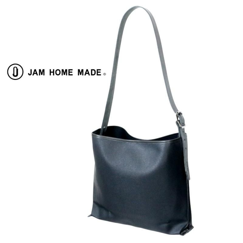 JAM HOME MADE ジャムホームメイド ブラックライドショルダーバッグ かばん BAG シンプル レザー PVC 大容量 メンズ レディース  プレゼント