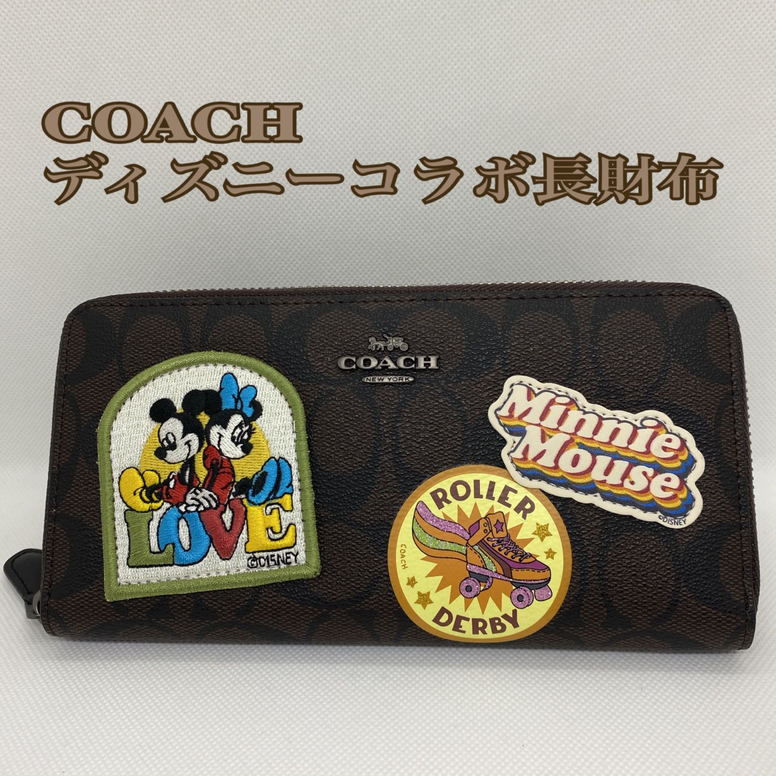 二つ折り開閉式本体新品未使用 COACH お財布 Disney コラボ - transtac