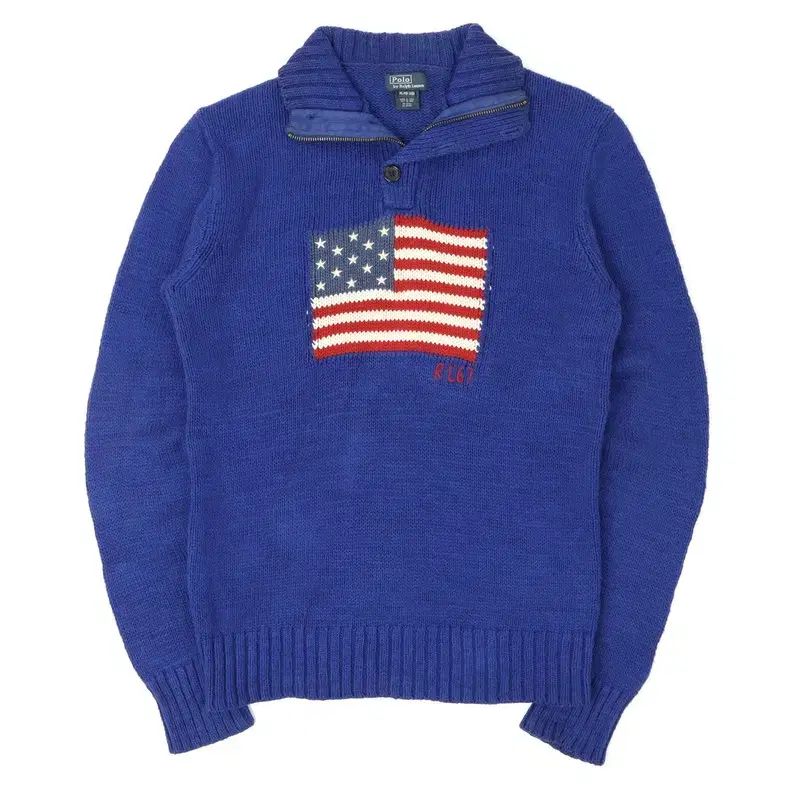 ポロ Ralph Lauren(ラルフローレン) 星条旗 ボタンアップ 青