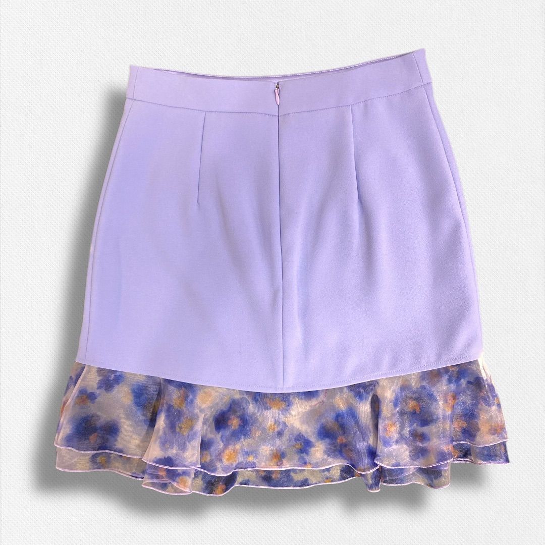 エリザベッタ ELISABETTA FRANCHI フ ースカート 40サイズ ラベンダー レディーススカート イタリア製