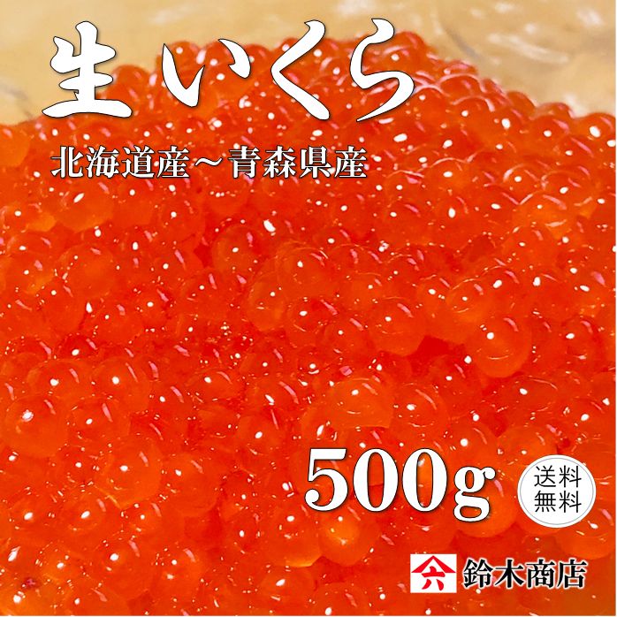 天然 秋鮭 生イクラ500g (250g×2パック）送料無料