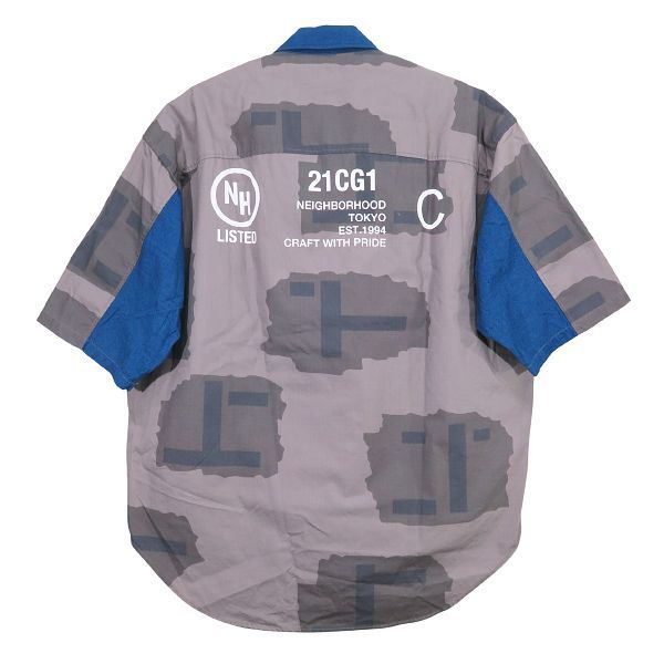 NEIGHBORHOOD ネイバーフッド 21SS CC|C-SHIRT.SS 211BENH-SHM03 ショートスリーブ シャツ ブルー 半袖 サイズM sepz
