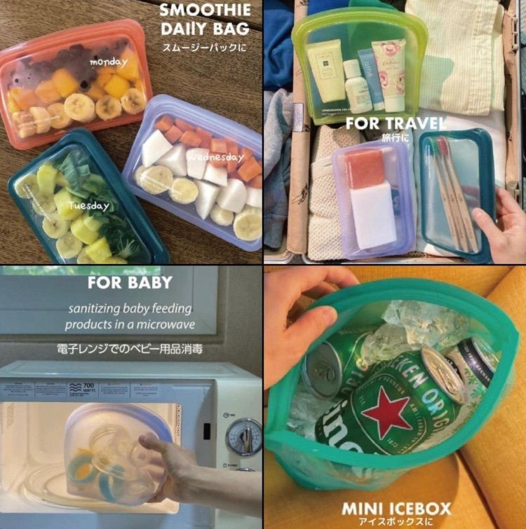 KEEPERBAG シリコンバッグ サイズ別 5個セット ビビッドカラー 最新 KEEPERBAG シリコンバッグ サイズ別 5個セット ビビッドカラー