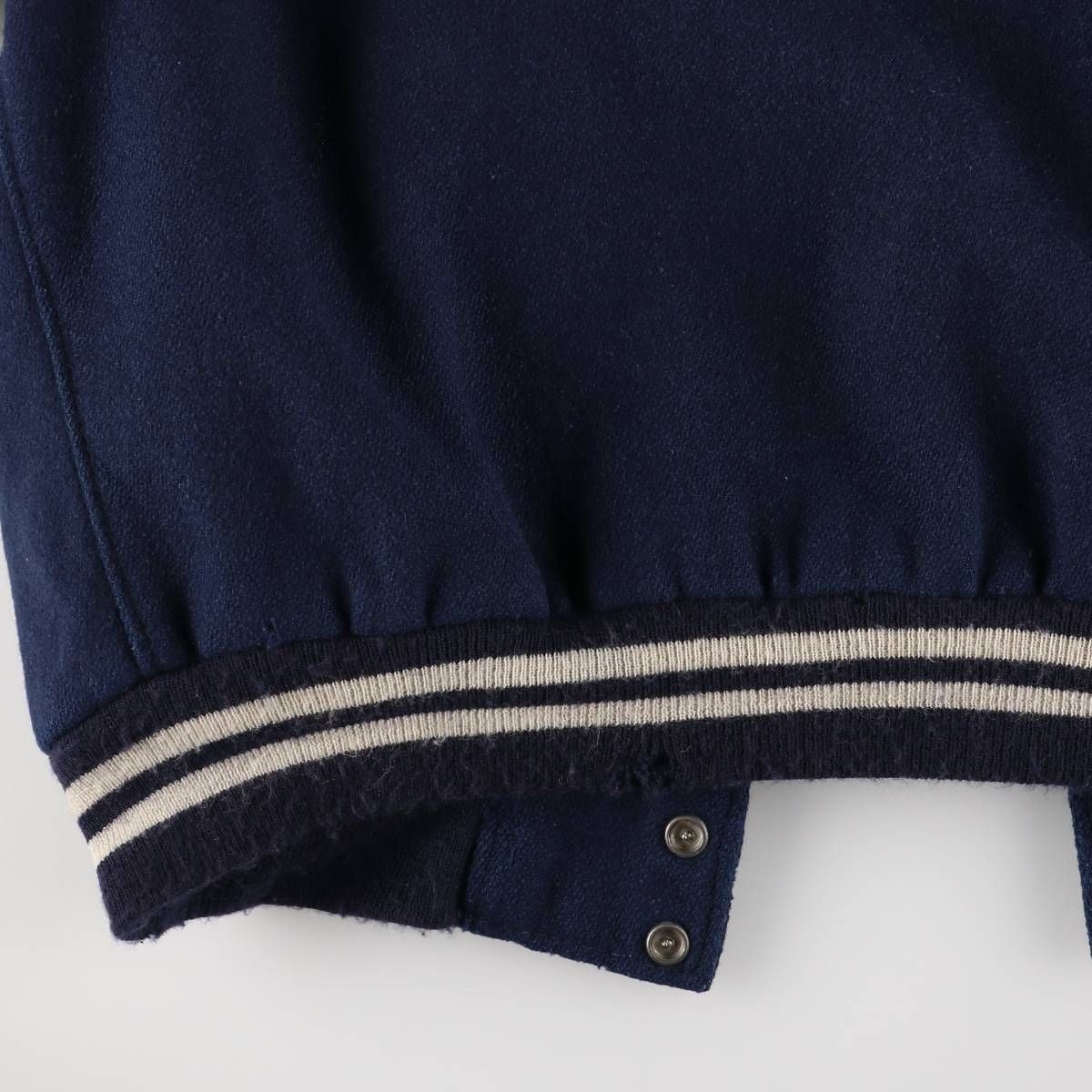 古着 80年代 ショット SCHOTT 袖革ウールボタンスタジャン バーシティ  