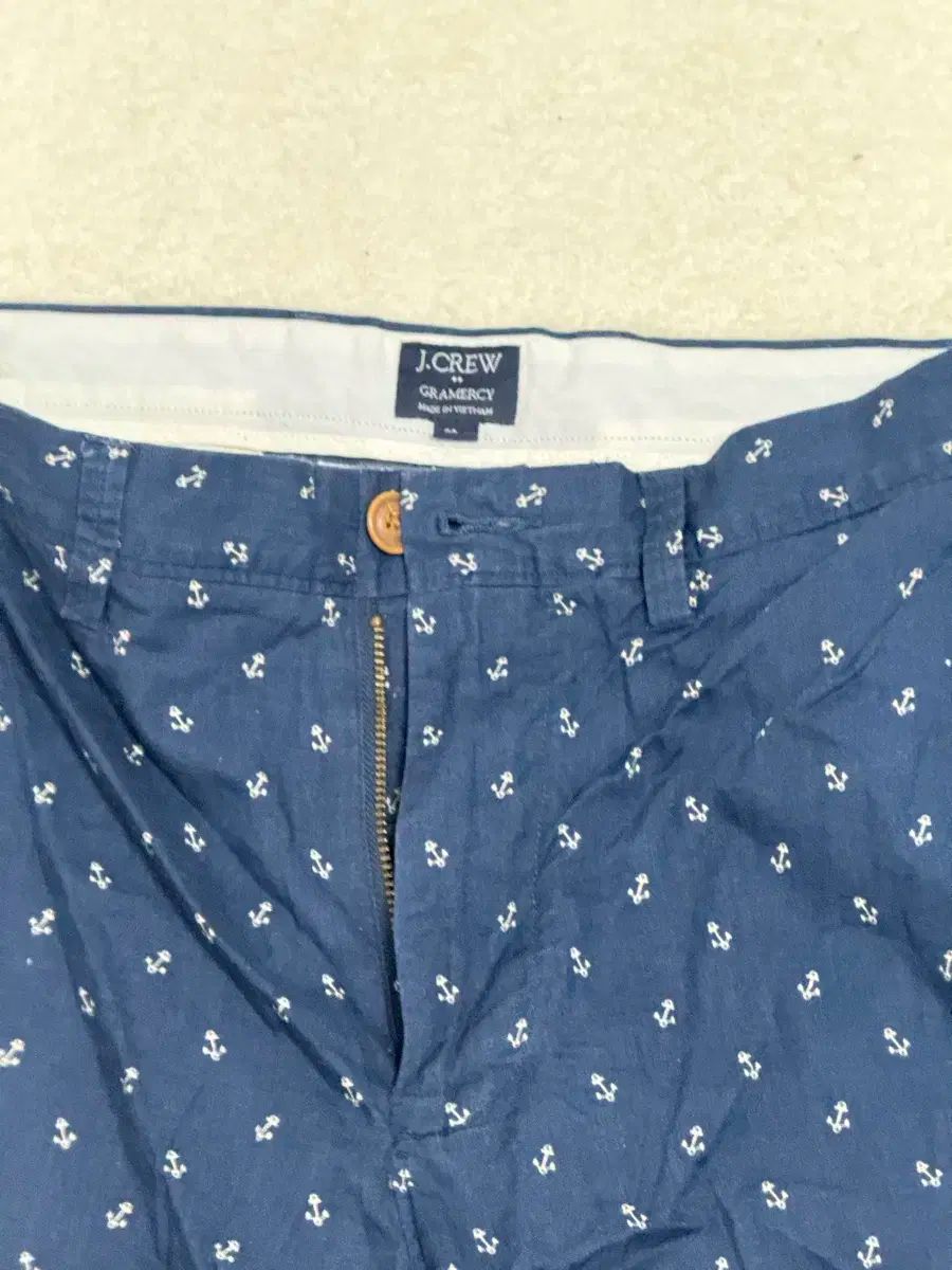 J CREW アンカー パターン 半ズボン ネイビー 32 J.CREW(ジェイクルー) / ストレートパンツ/36/ウール/, image size:900x1200