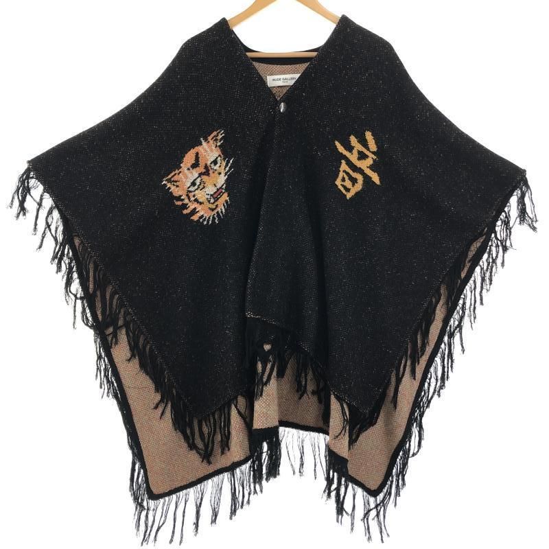 中古】RUDE GALLERY ニットポンチョ ブラック ルードギャラリー[10 中古】RUDE GALLERY ニットポンチョ ブラック ルードギャラリー[10
