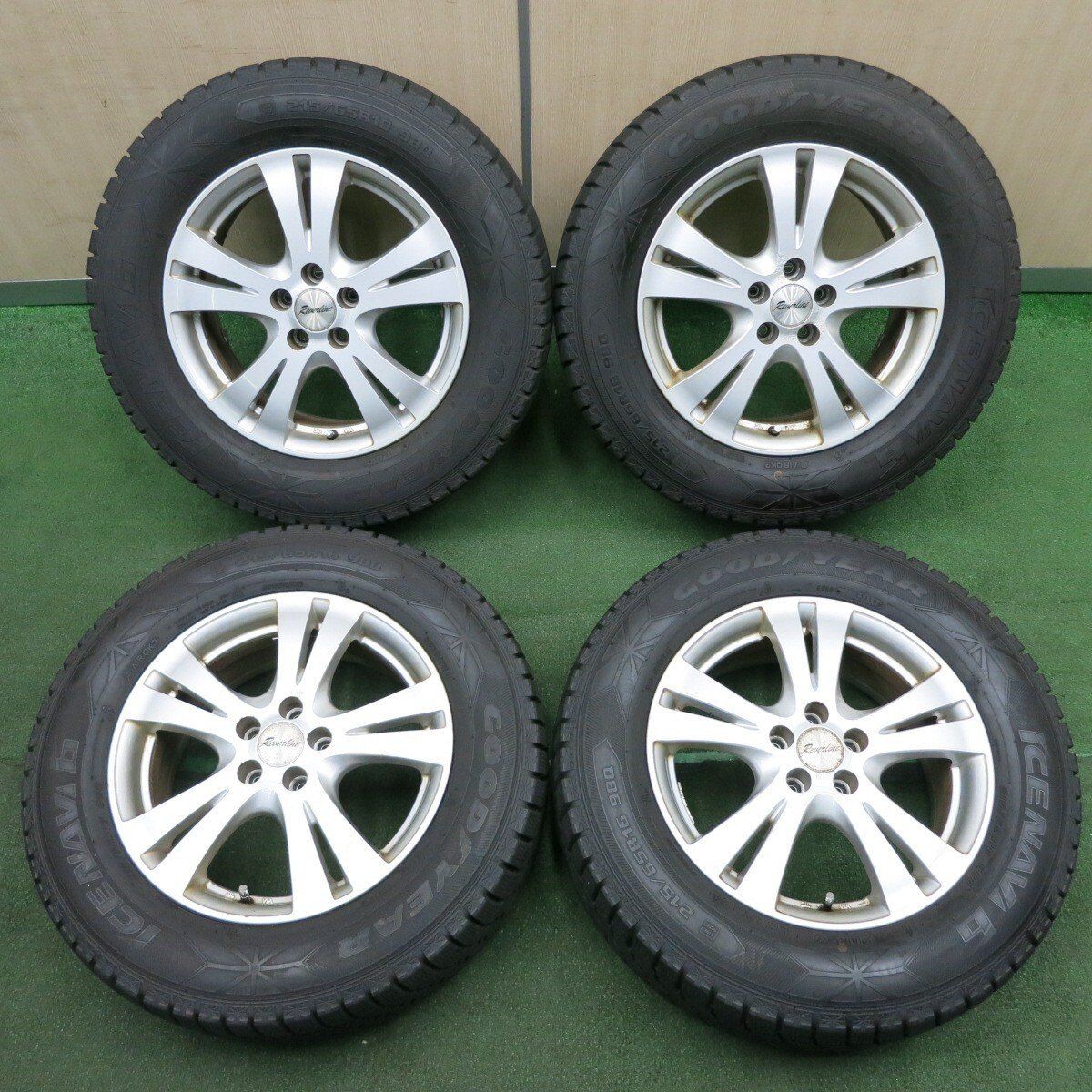 [送料無料] バリ溝！9.5分スタッドレス 215/65R16 グッドイヤー アイスナビ6 Reverline リバーライン 16インチ PCD100/5H4041014TNス