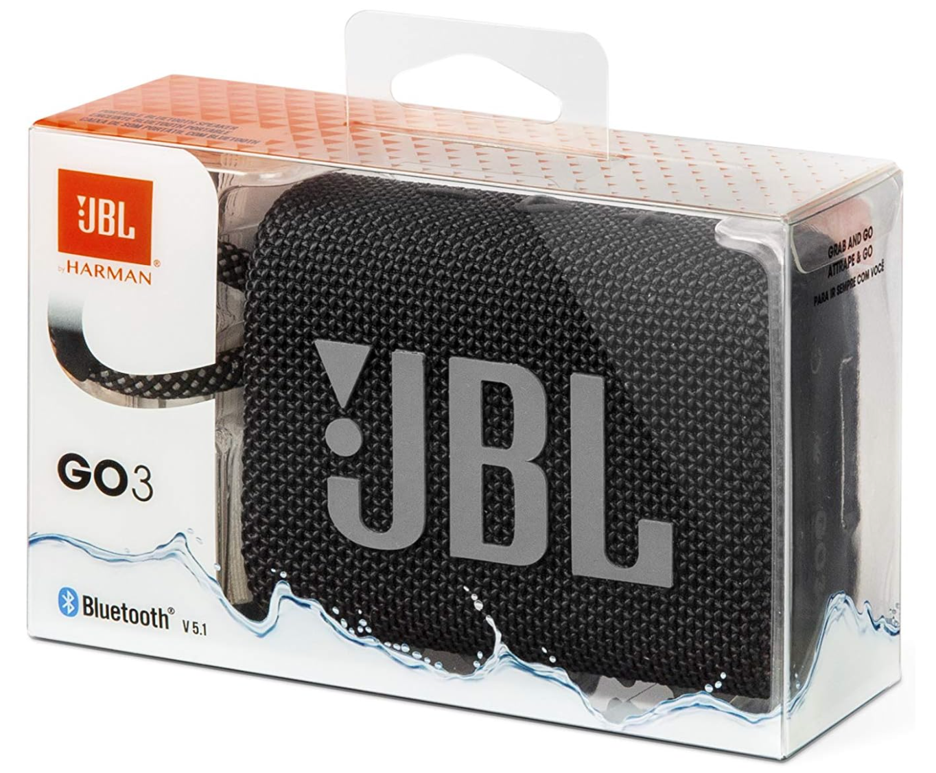 JBL GO3 Bluetoothスピーカー USB C充電/IP67防塵防水/パッシブラジエーター搭載/ポータブル/2020年モデル ブラック JBLGO3BLK