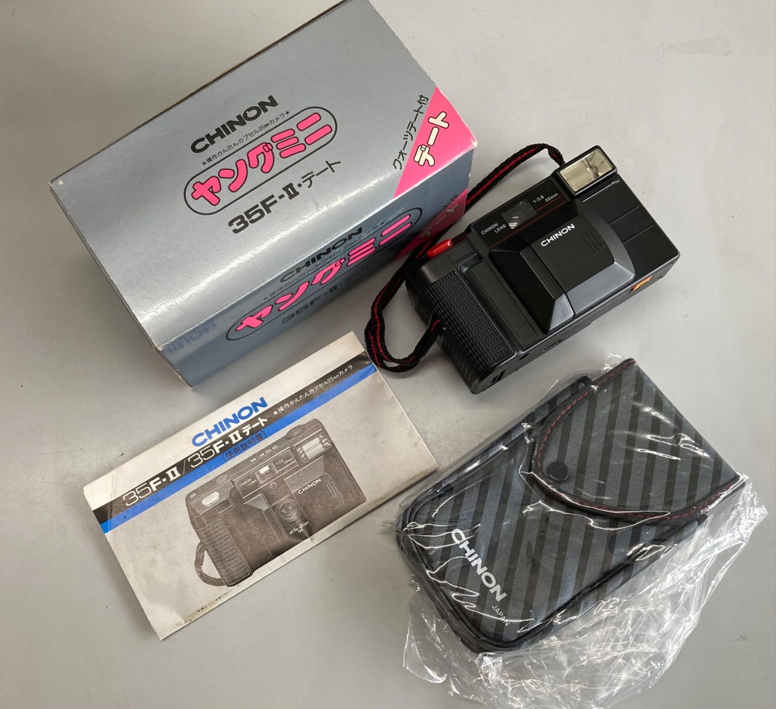 男性に人気！ 動作OK・箱付】チノン メルカリ - AD 35F-Ⅱ CHINON ヤングミニ フィルムカメラ