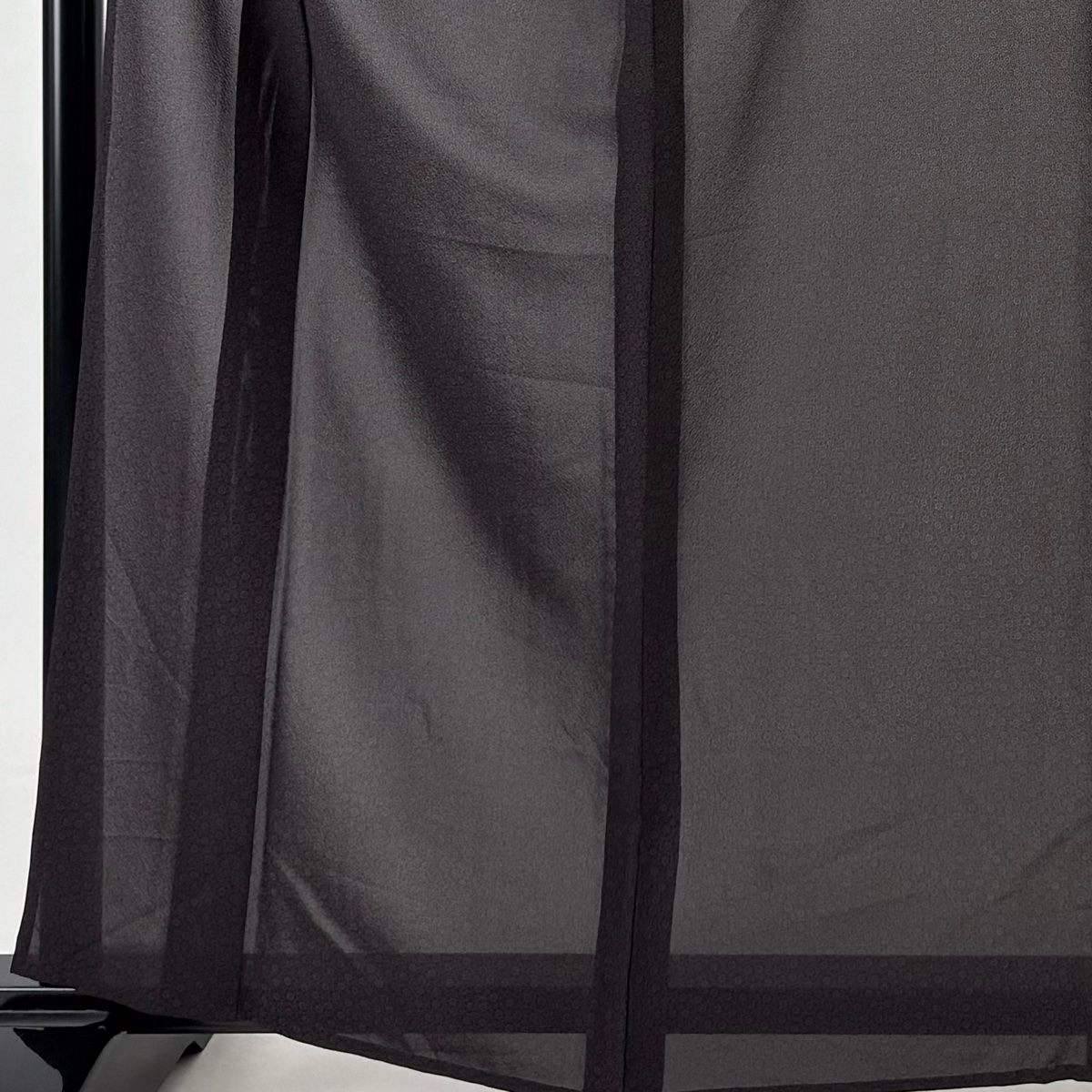 江戸小紋 身丈162cm 裄丈70cm L 薄物 人間国宝 六谷梅軒 落款 小花 焦茶色 正絹