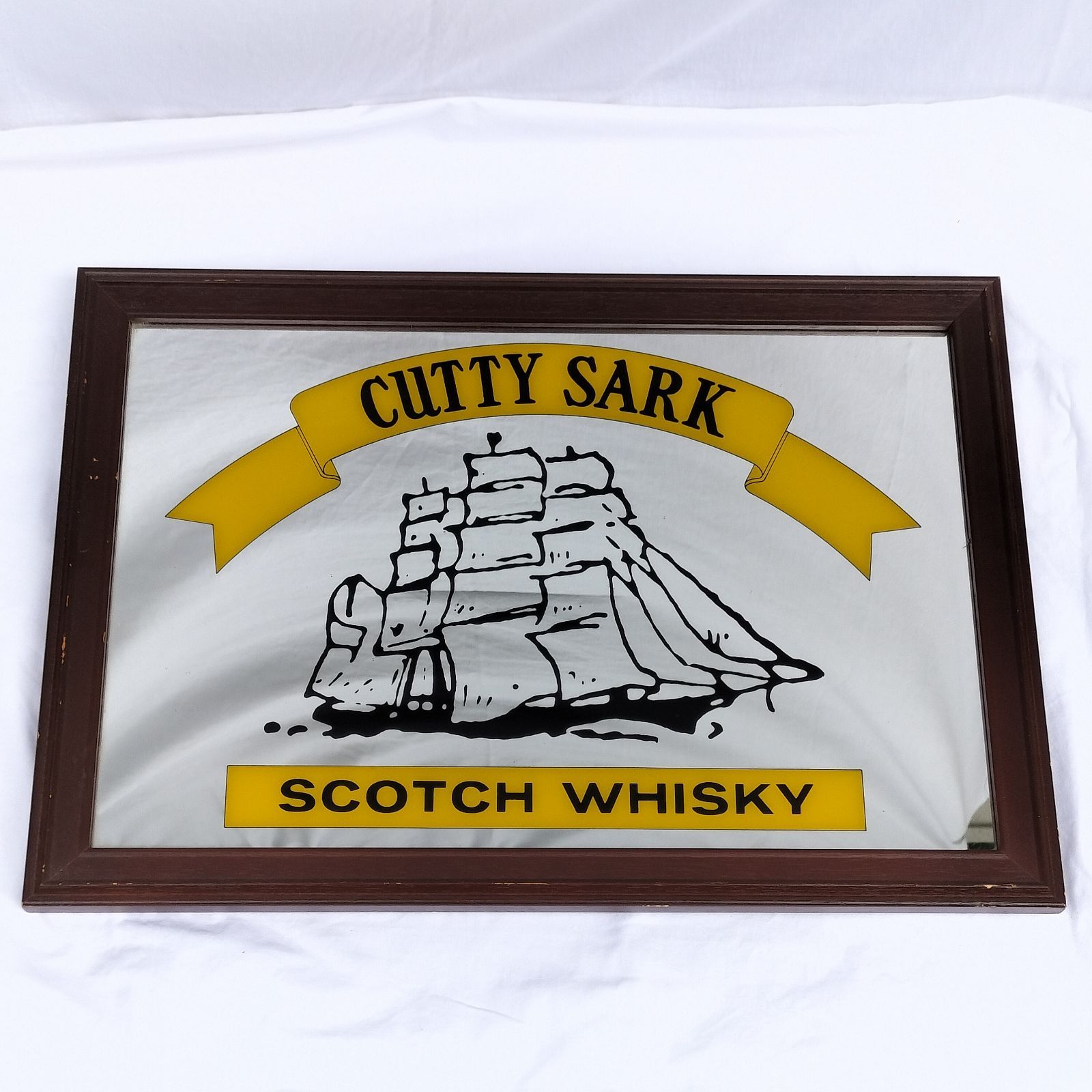 Cutty Sark カティサーク 大型パブミラー ヴィンテージ 英国スコッチウィスキー広告サイン