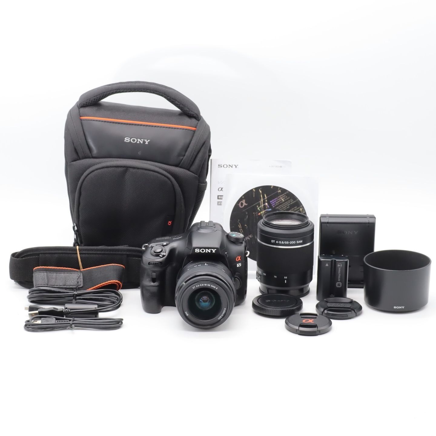 美品】Sony α65 デジタル一眼レフカメラWズームレンズセット