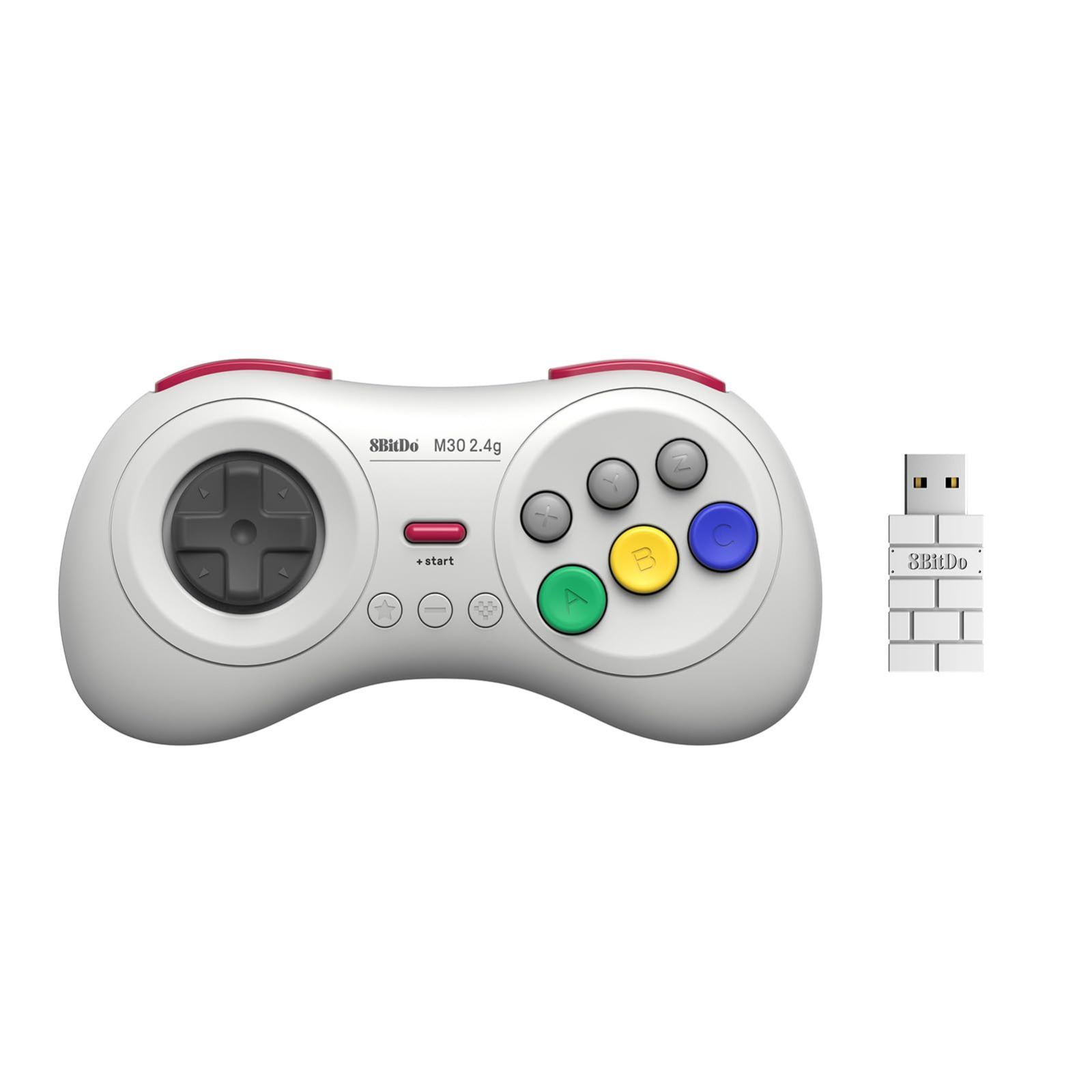  【新着商品】8BitDo M30 2.4Gワイヤレスゲームパッド for Sega Genesis Mini u0026 Mega Drive Mini u0026Switch 6ボタンレイアウト （White） その他