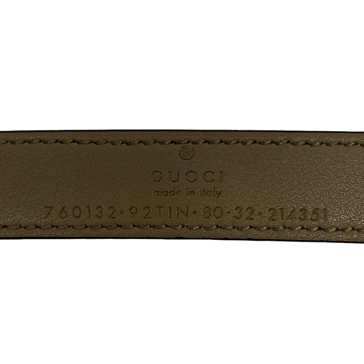 GUCCI(グッチ) ベルト 80.32 GGマーモント 760132 ベージュ