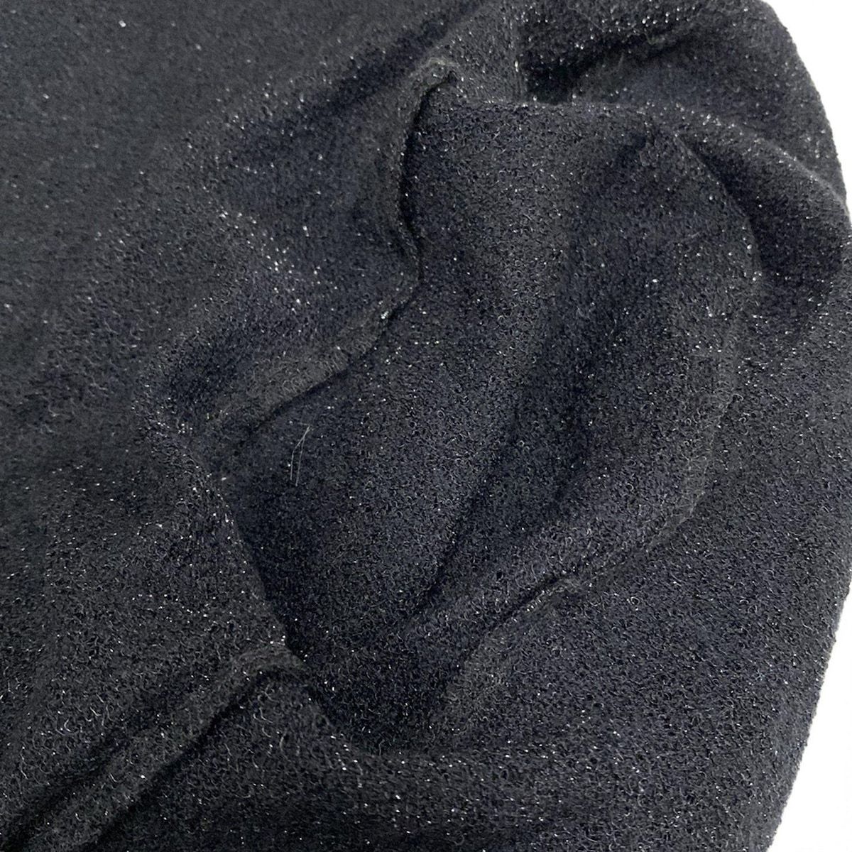  CHANEL シャネル 長袖セーター サイズ42 L レディース - P 18078 黒 タートルネック ラメ 長袖 ニット セーター