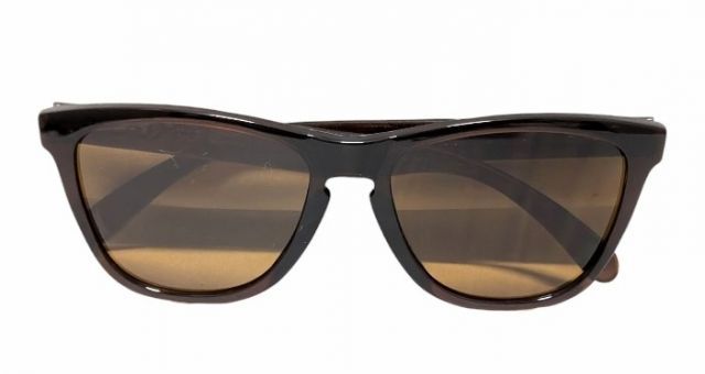 新品同様 オークリー サングラス フロッグスキン クリアブラウン 24  