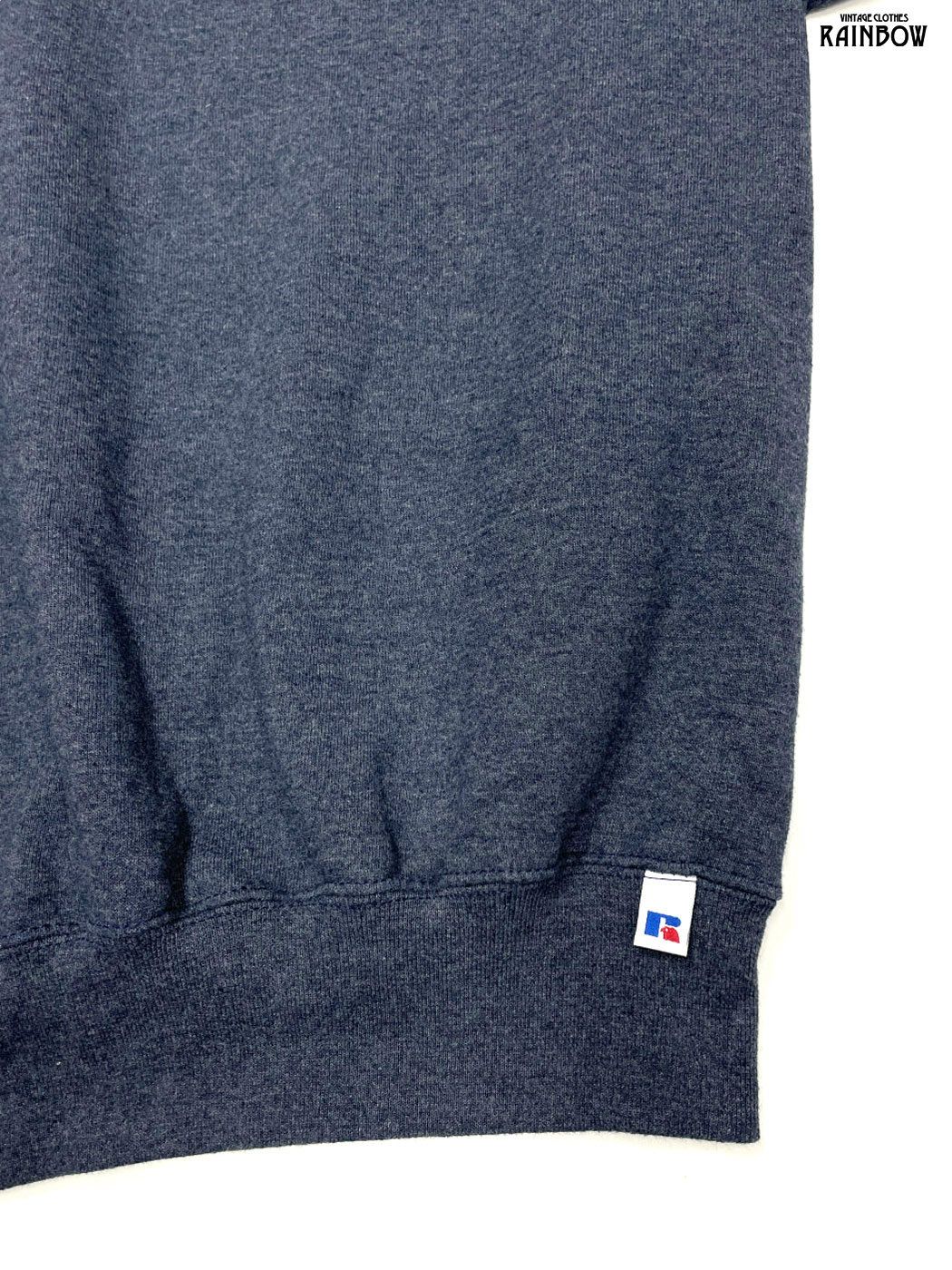  古着 80〜90 s RUSSELL ラッセルアスレチック 裏起毛 無地 長袖 スウェット トレーナー 紺 ttu 2509114 トレーナー スウェット トップス