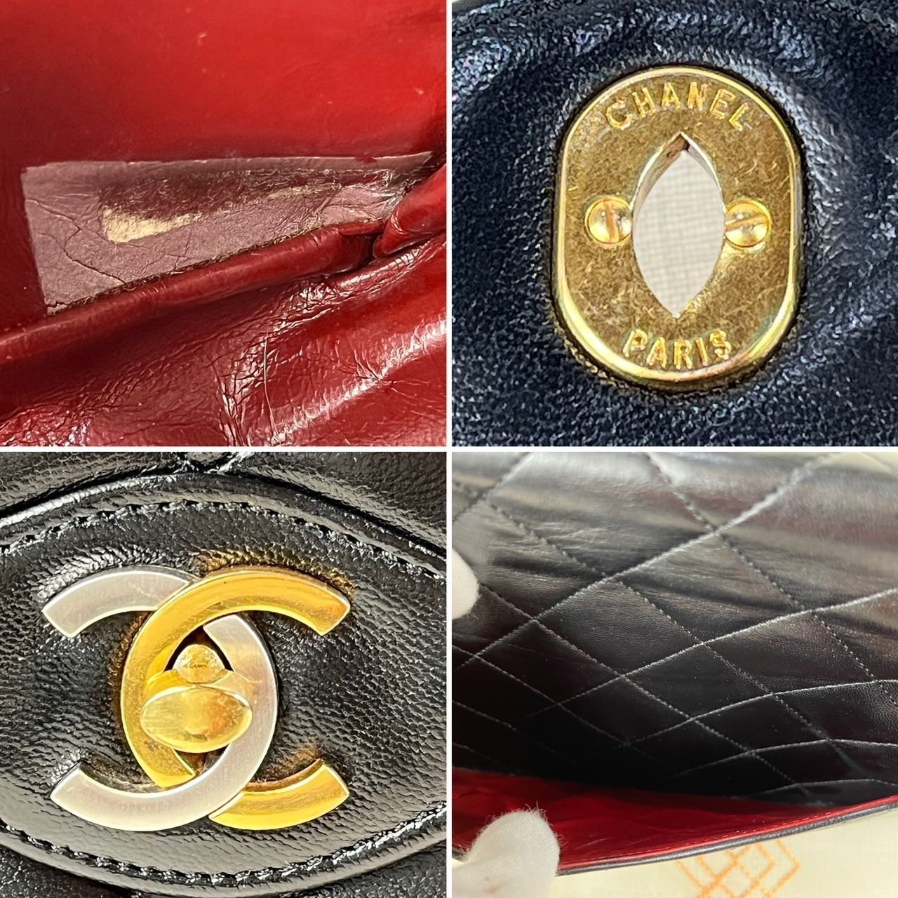 CHANEL シャネル マトラッセ 25 ラムスキン レザー Wチェーン W 