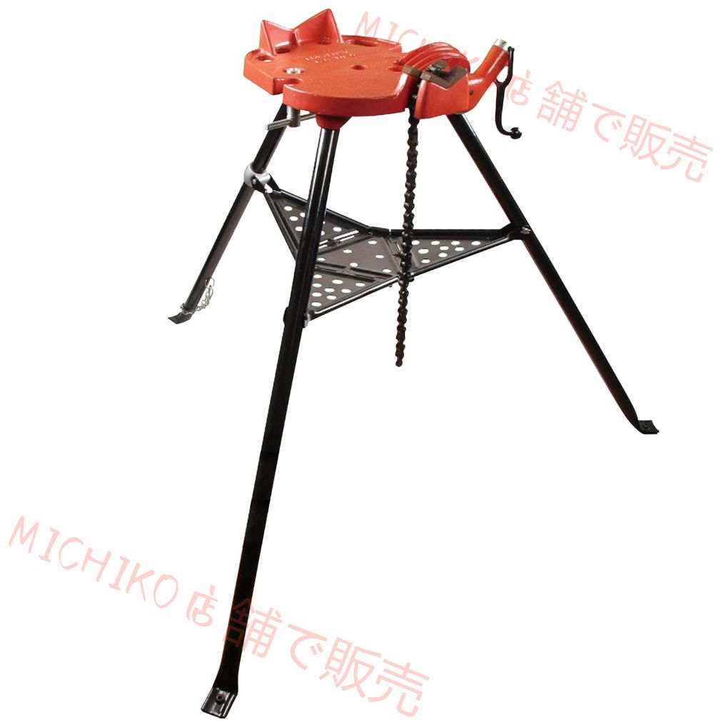 チェーンバイス スタンド一体型 適応パイプ径6in パイプ 三脚 LHQ-04 バイス スタンド 作業台 三角プレート ポータブルベンチバイス 三脚スタンド 負荷 600kg